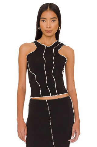 The Line by K Yamilet Merrow Tank in Black from Revolve.com | Revolve Clothing (Global)