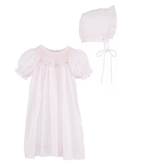 Petit Ami Baby Girls Newborn-9 Months Smocked Gown & Bonnet Set | Dillard's | Dillard's