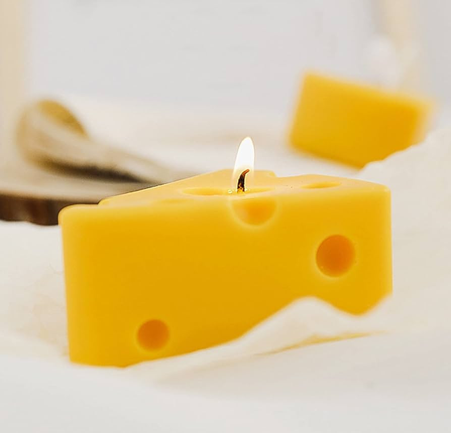 Cheese Shaped Scented Candle,120G Aroma Soy Wax Decorative Candle for Table Photo Prop Birthday G... | Amazon (US)