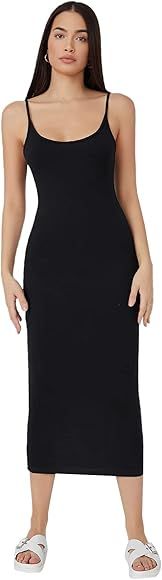 SheIn Women's Sleeveless Strappy Bodycon Pencil Plain Casual Long Maxi Cami Dress | Amazon (CA)