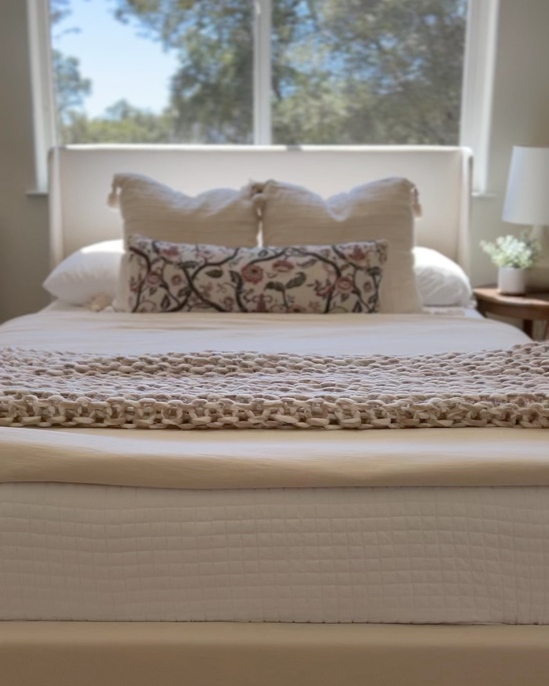 Finishing up this guest room with our new linen bedframe. Love this warm neutral room. #cozyhome #bedframe #neutralhome 

#LTKSaleAlert #LTKHome