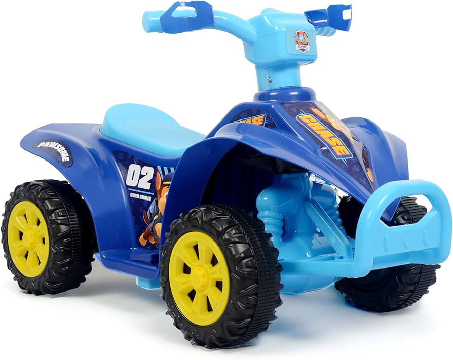 Paw Patrol Chase 6V Quad for Kids - Powerful and Safe Ride-On Toy with Rechargeable Battery, Forw... | Amazon (US)