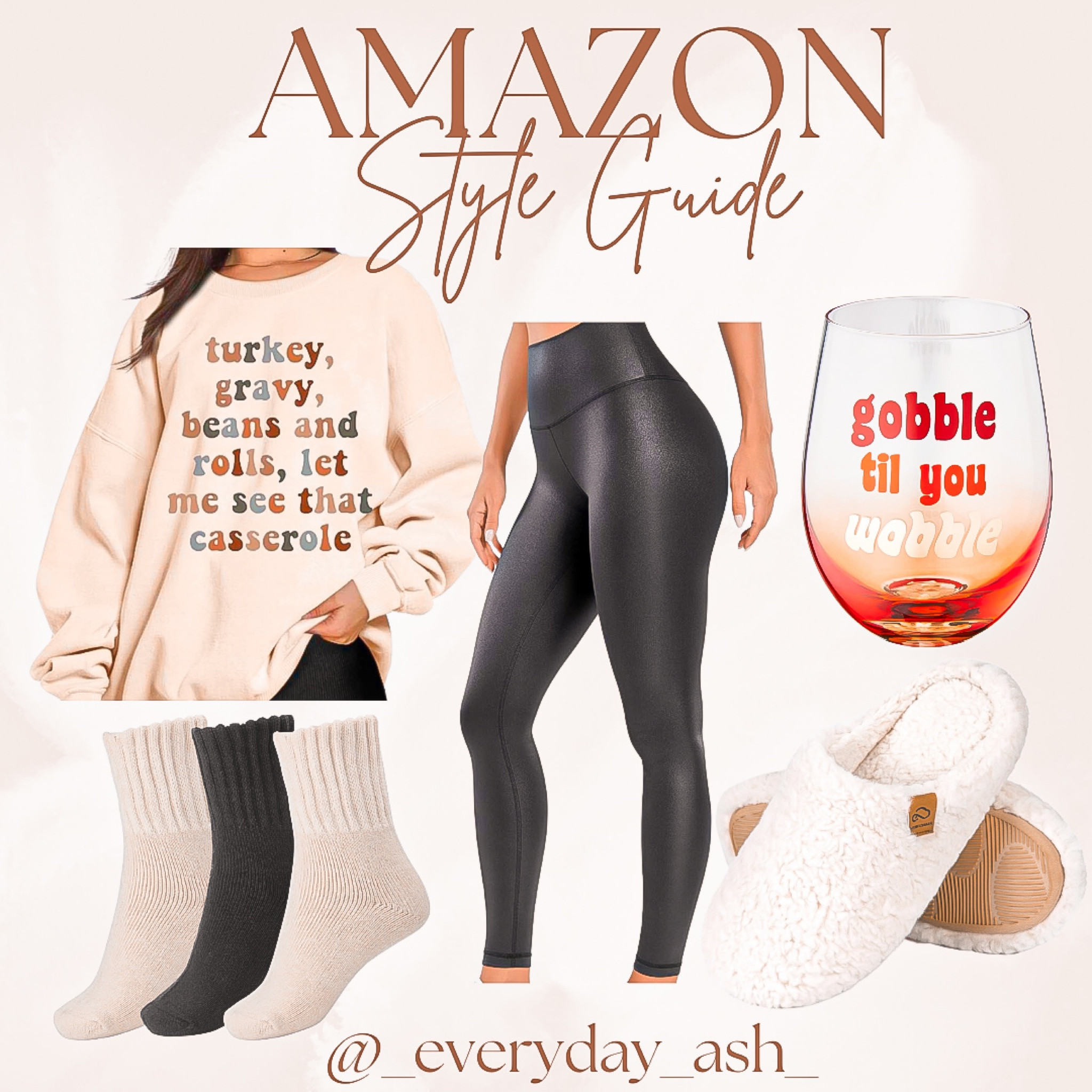 Casual Thanksgiving outfit 🦃 

How cute and funny is this sweatshirt… it’s currently in my cart 😂

Thanksgiving day, thanksgiving outfit , Christmas, gift guide, graphic sweatshirt, holiday outfit, leggings, slippers, wine glasses, socks, cozy outfit 

#LTKstyletip #LTKGiftGuide #LTKHoliday
