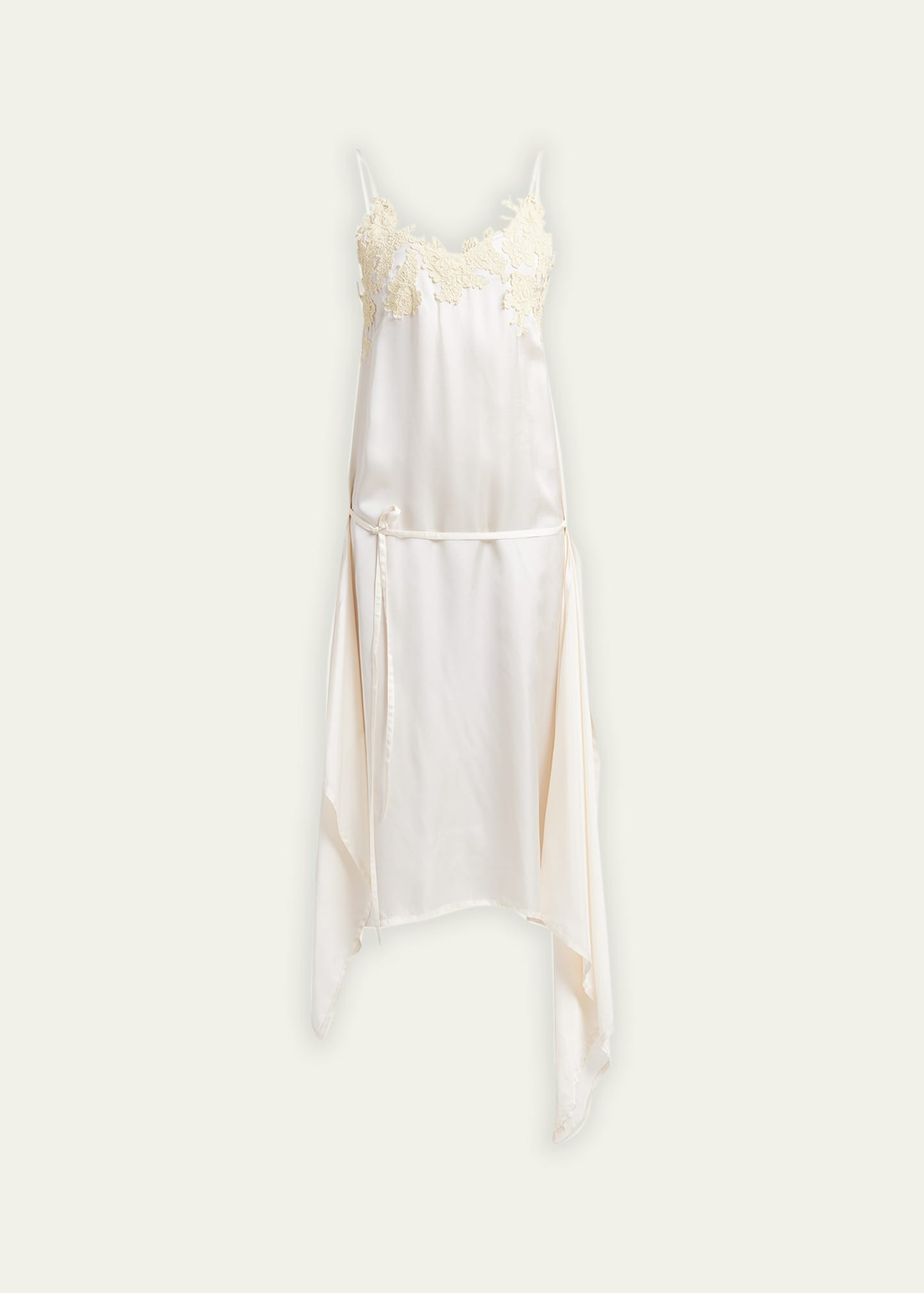 Plan C Floral Lace Self-Tie Slip Dress | Bergdorf Goodman