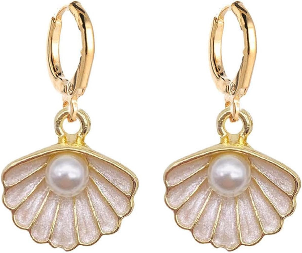 Colorful Shell Starfish Shape Dangle Earrings for Women Jewelry | Amazon (US)