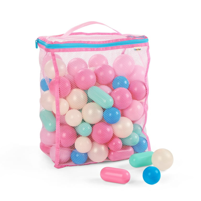 Battat Bag of Balls Sweet Retreat 105 Plastic Multicolor Play Balls for Ball Pit & Reusable Stora... | Walmart (US)