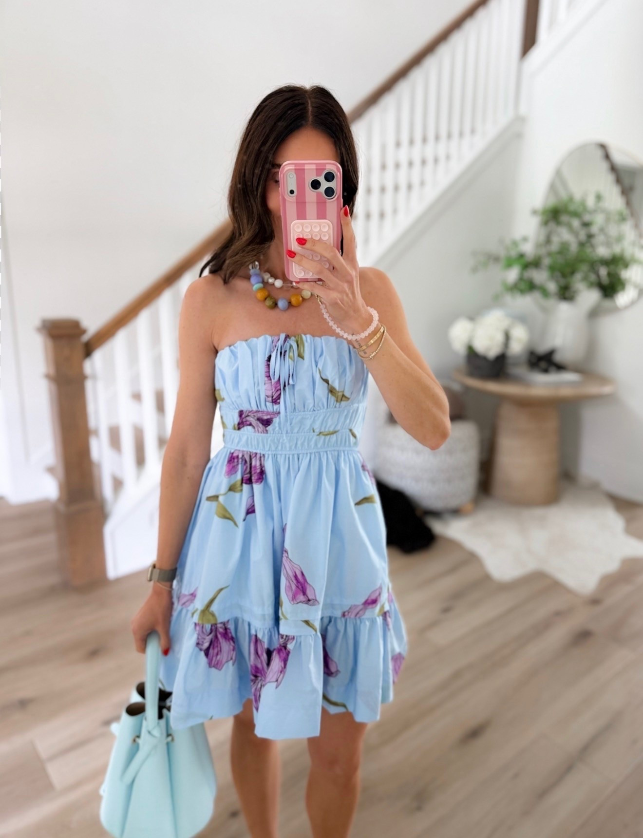 This floral mini dress is made for summer. The strapless neckline, flattering smocked waist, and soft blue floral print make it such an easy piece to throw on for vacations, brunch, or any warm weather plans. Just add sandals and a fun bag and you’re ready to go.

Code ANNAB20 for 20% off $100+ 

Floral mini dress, Strapless dress, Blue summer dress, Vacation outfit, Resort wear, Summer style, Brunch outfit, Feminine fashion, Vacation dress, Warm weather outfit, annabrstyle

#LTKootd #LTKSaleAlert #LTKOver40
