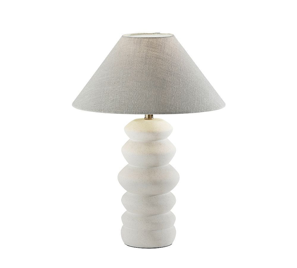 Banks Ceramic 25""H Table Lamp, Matte Off-White | Pottery Barn (US)