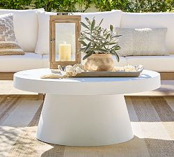 Pomona Concrete Round Outdoor Coffee Table (36") | Pottery Barn (US)