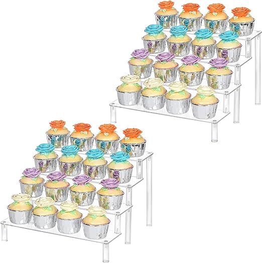 YestBuy Display Shelf Cake Stand – Shelf Cupcake Stand – Multifunctional and Durable Acrylic ... | Amazon (US)