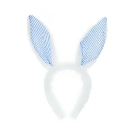 Way to Celebrate Easter Blue and White Bunny Ears Headband, 1 Piece | Walmart (US)