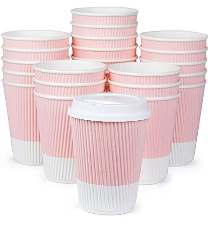 Premium Disposable Coffee Cups with Lids - (90) Durable 12 oz to Go Coffee Cups with Tight Resealabl | Amazon (US)