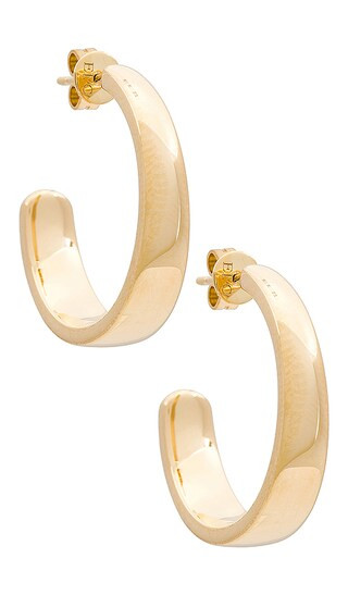 Tapered Gold Hoop in 14k Yellow Gold | Revolve Clothing (Global)