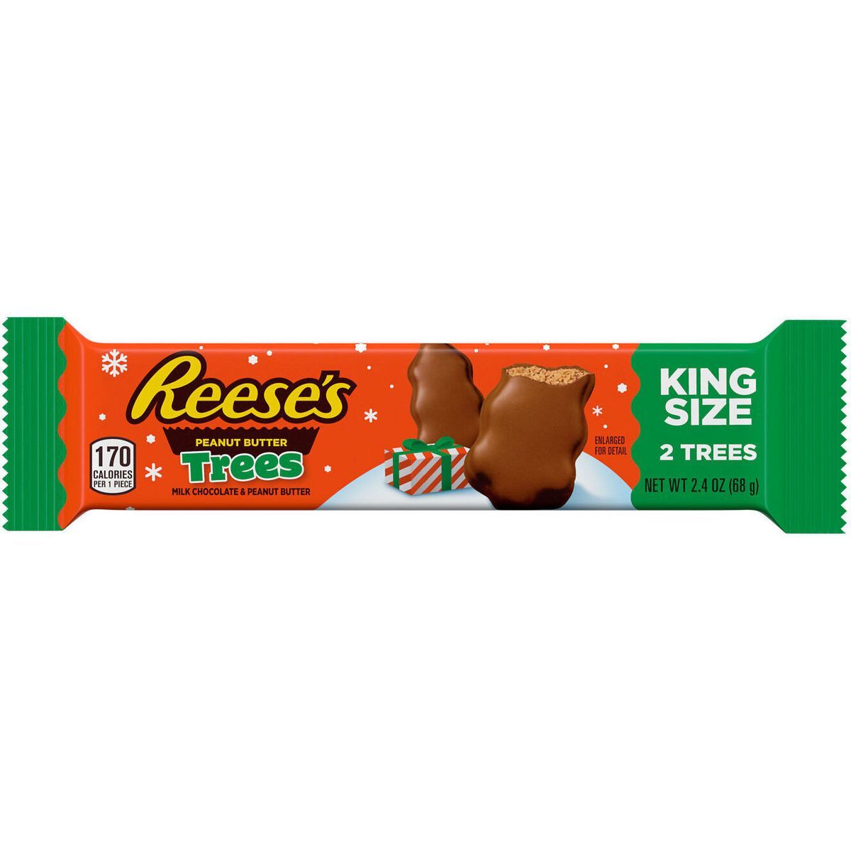 REESE'S Peanut Butter Trees Holiday Candy King Size - 2ct/2.4oz | Target