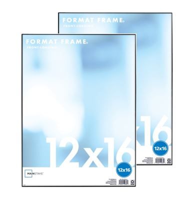 Mainstays 12" x 16" Format Picture Frame, Black Finish, Set of 2 | Walmart (US)