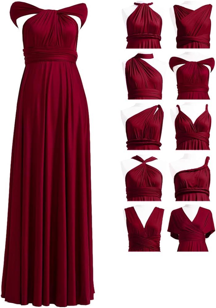Infinity Dress with Bandeau, Convertible Bridesmaid Dress, Long, Plus Size, Multi-Way Dress, Twis... | Amazon (US)