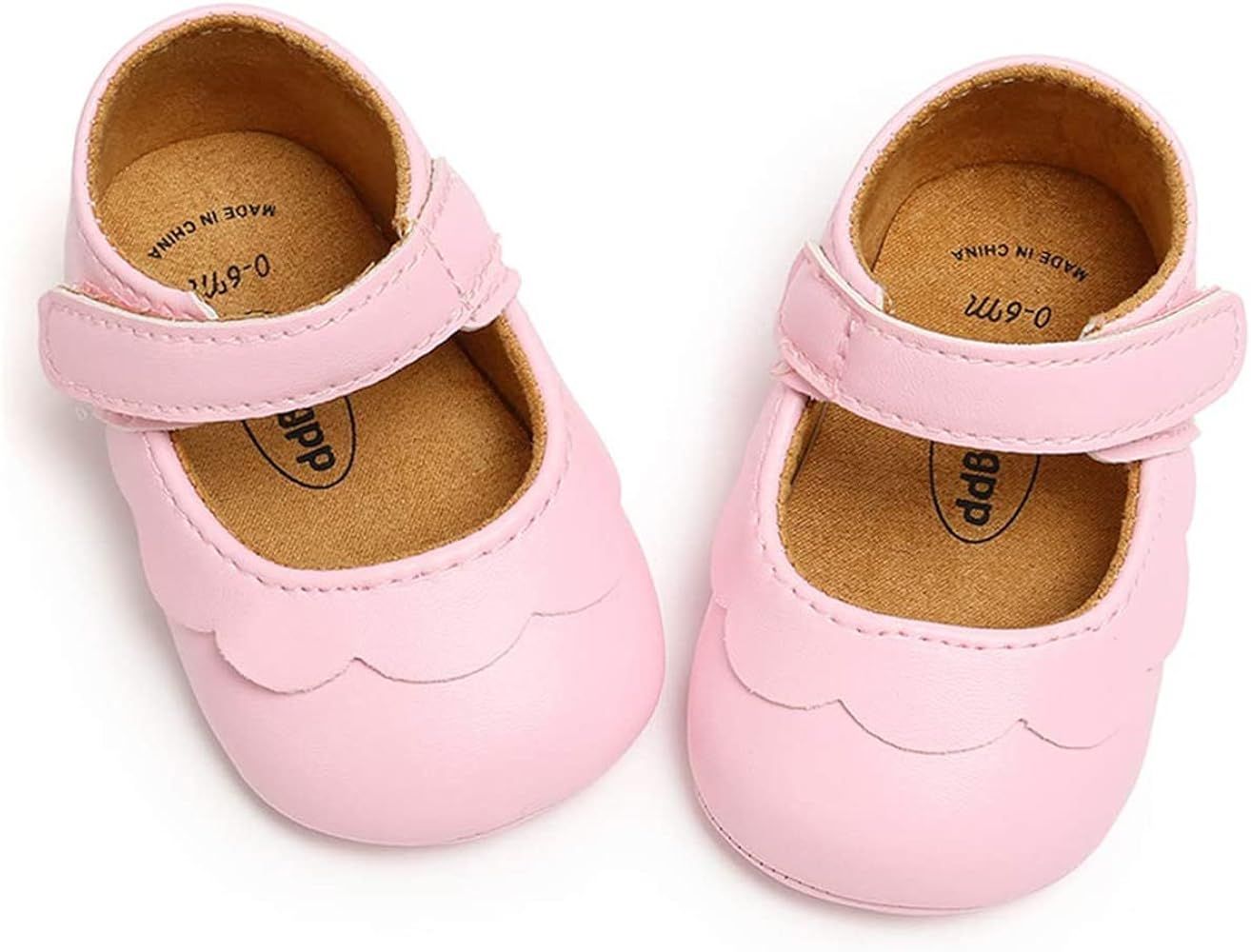 LAFEGEN Baby Girls Mary Jane Flats with Bownot Non Slip Soft Sole PU Leather Newborn Infant Toddler  | Amazon (US)