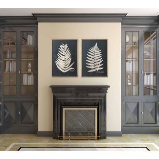 27.5" x 39.3" (Set of 2) Styles Wood Framed Decorative Wall Art with Fern Leaf - 3R Studios | Target