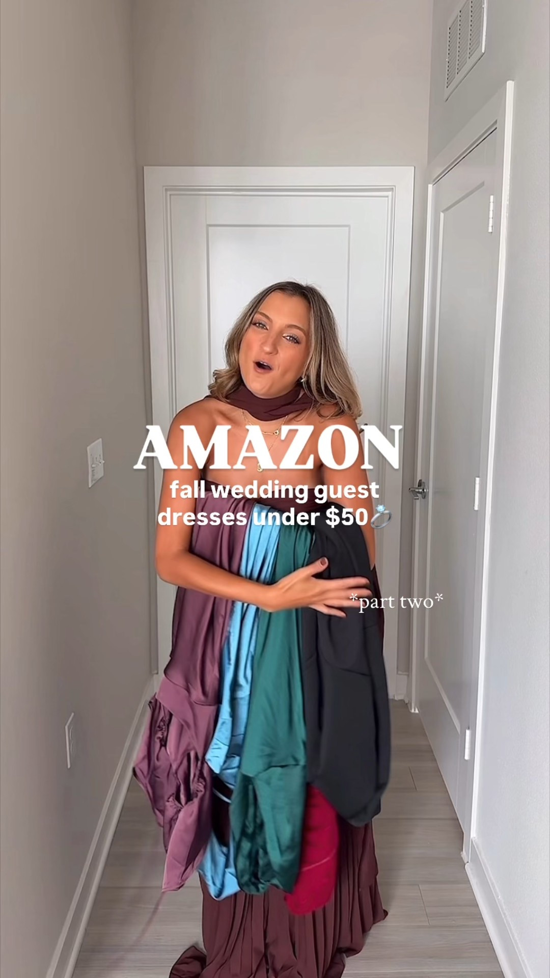 Amazon fall wedding guest dresses under $50 part two! wearing an XS in all💍👗