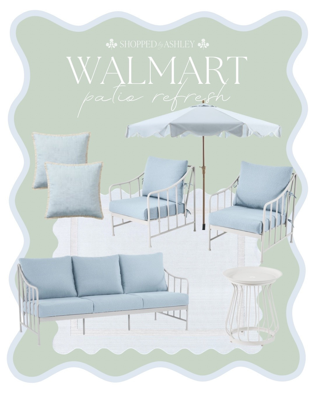 Affordable Serena and Lily inspired patio finds from Walmart! 

My Texas house, outdoor patio, patio refresh, Walmart patio furniture, 

#LTKHome #LTKSeasonal