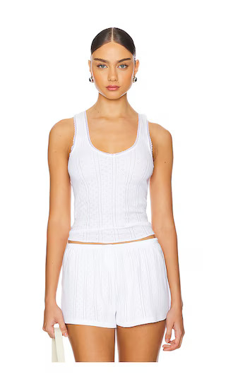 The Scoop Tank Top in White | Revolve Clothing (Global)