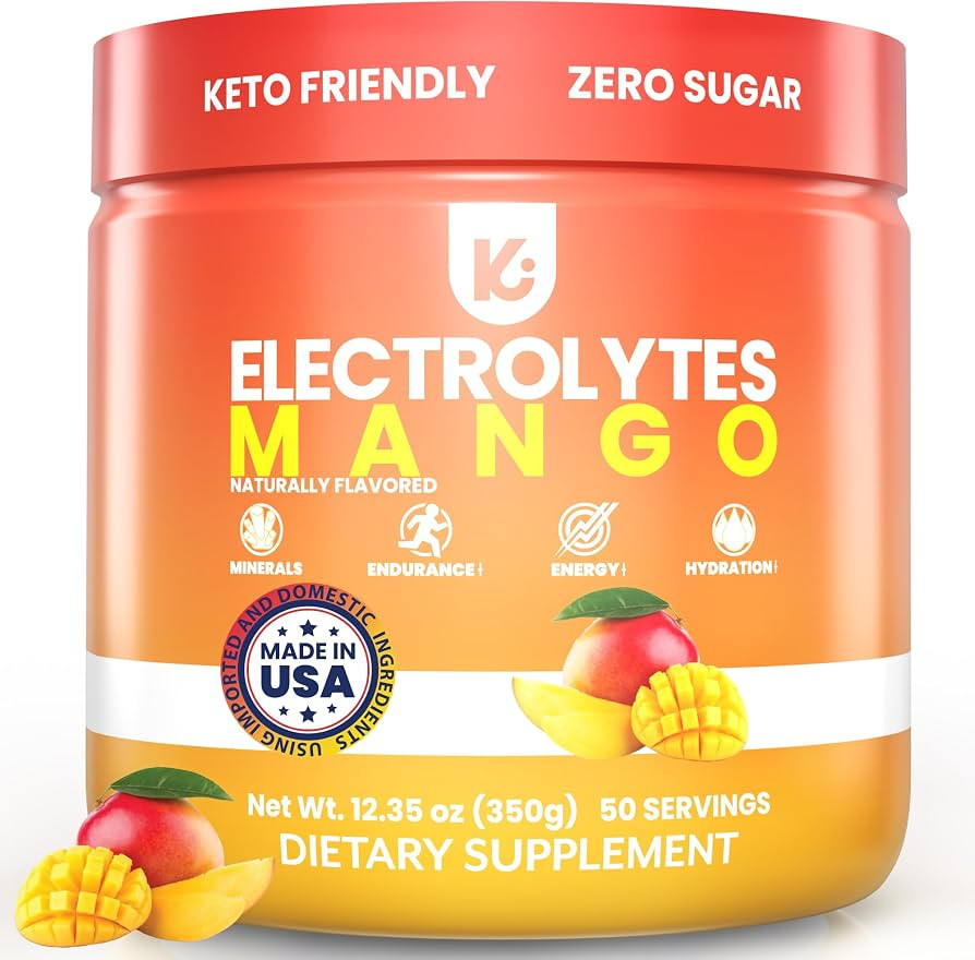 Keppi Keto Hydration Electrolytes - Mango - Electrolyte Powder no Sugar - Sips Like Sunshine - Ke... | Amazon (US)