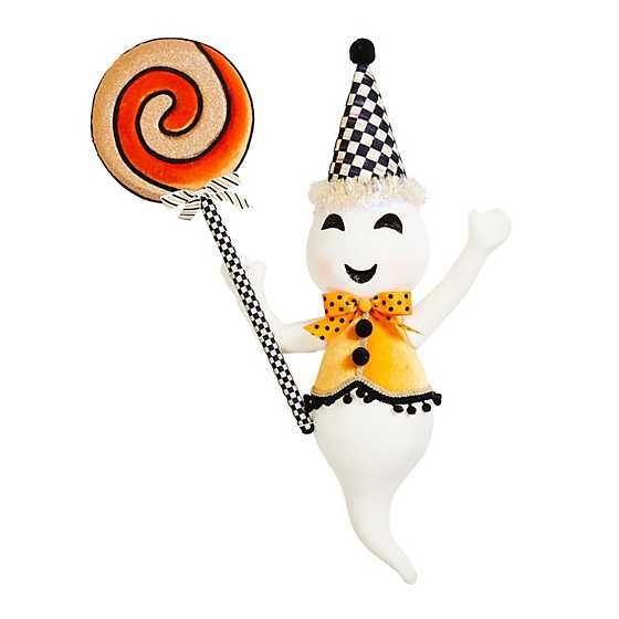 Trick or Treat Lollipop Plush Ghost Hanging Decor | MacKenzie-Childs