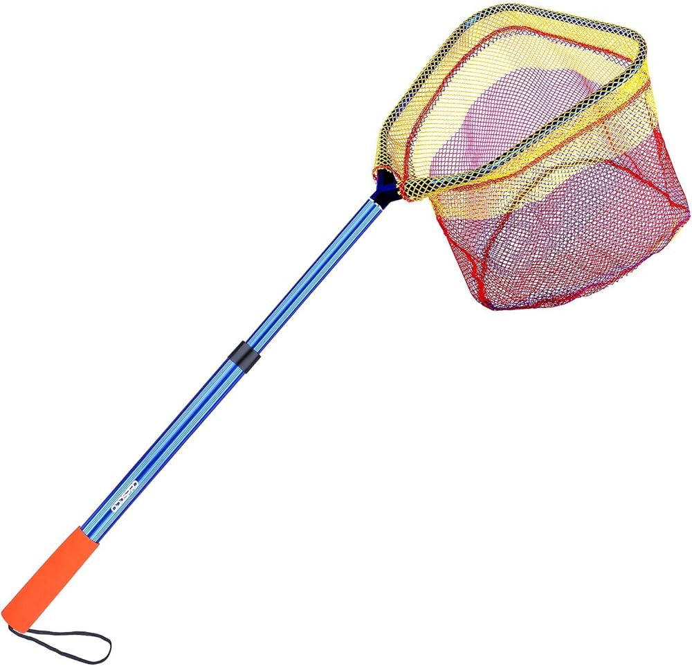 Kids Fishing Net, Telescoping Bait Net, Minnow Net, Butterfly Net - 11.4" Net Depth, Handle Exten... | Amazon (US)