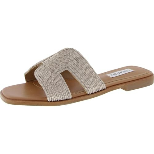 Steve Madden Women's Hadyn Sandals Natural 7.5 Medium | Amazon (US)