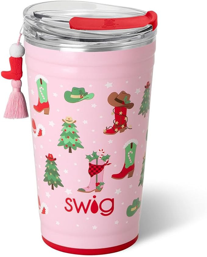 Swig Life 24oz Party Cup, Stackable Insulated Travel Coffee Tumbler with EZ Slider Lid, Cup Holde... | Amazon (US)