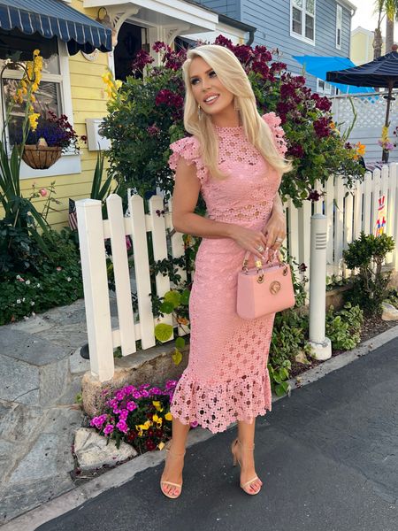 Gorgeous pink dress, nude shoes, & similar pink bag (my bag was from my Gretchen Christine handbag collection a few years back) 

#LTKstyletip #LTKSeasonal #LTKFind