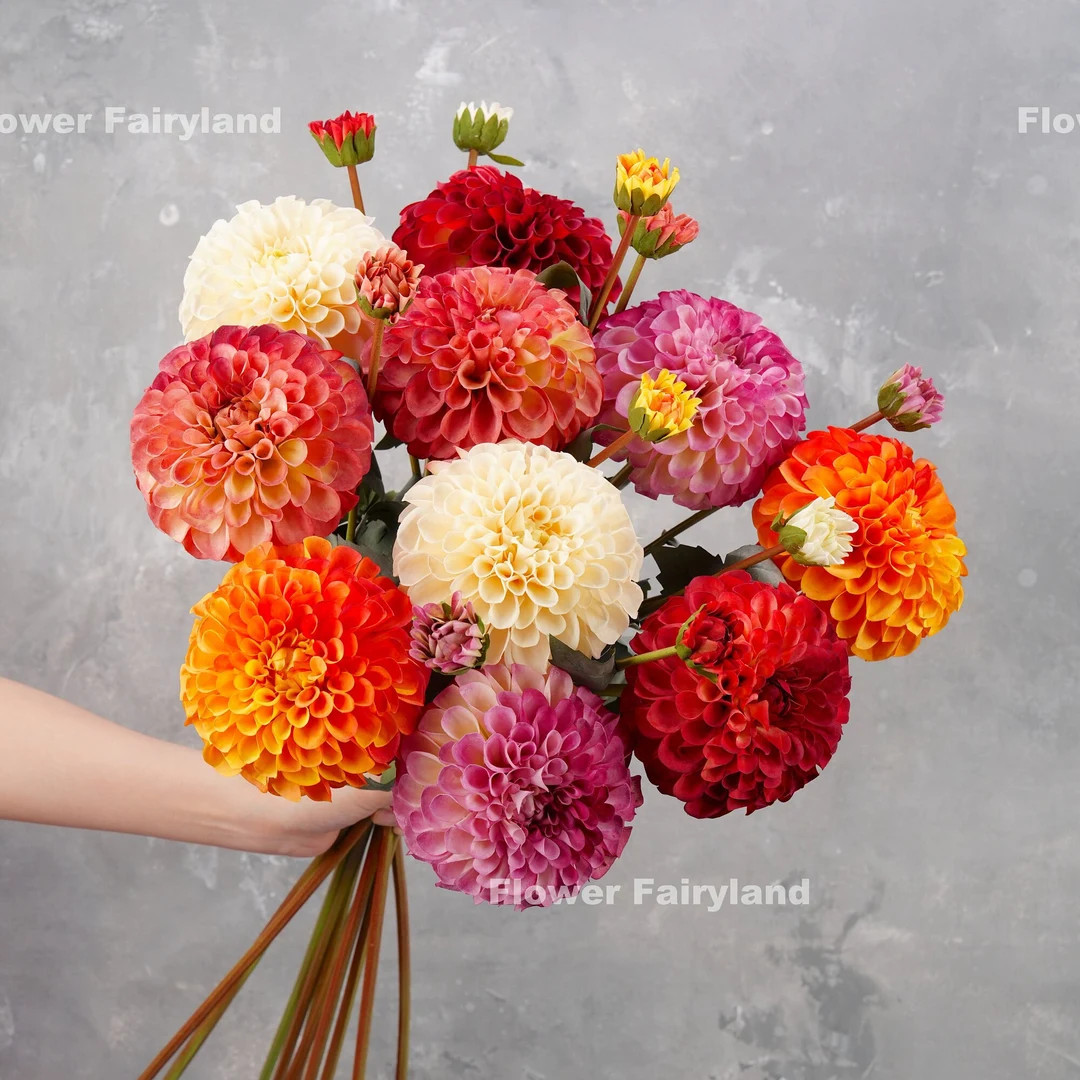 Realistic Palmares Dahlia Stem | High Quality Artificial Flower | Centerpieces | DIY | Floral | W... | Etsy (US)