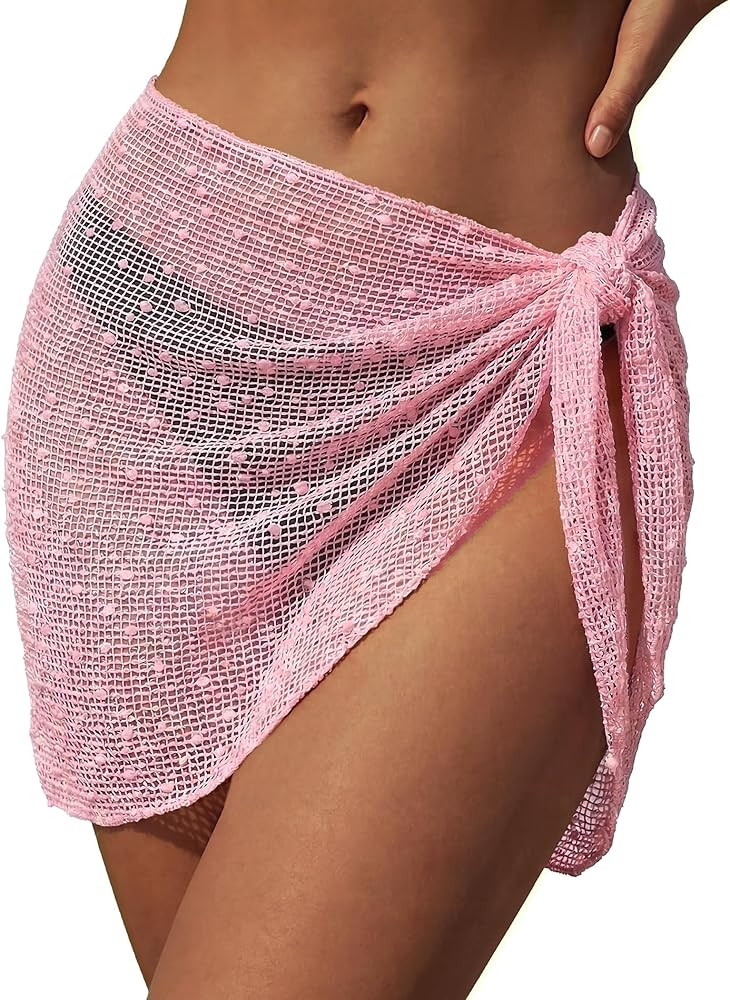 Ekouaer Sarong Wraps for Women Beach Cover Up Short Crochet Bikini Swimsuit Coverup Skirts for Sw... | Amazon (US)