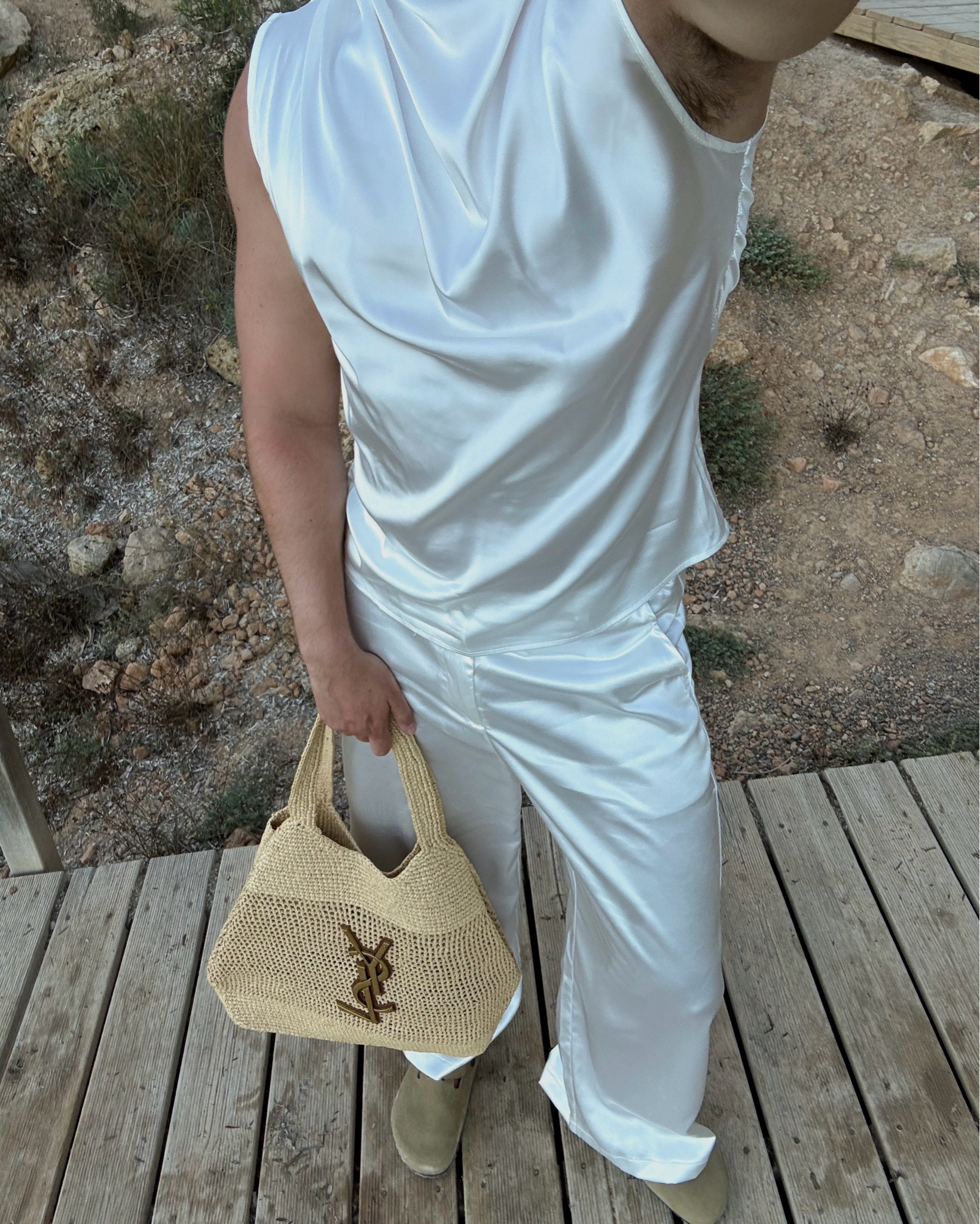 satin two piece for summer nights ✨🤍 
Two piece, outfit inspiration, holiday outfit, white, neutral, minimal, satin, outfit inspo, summer outfits 

#LTKmens #LTKeurope #LTKfindsunder100