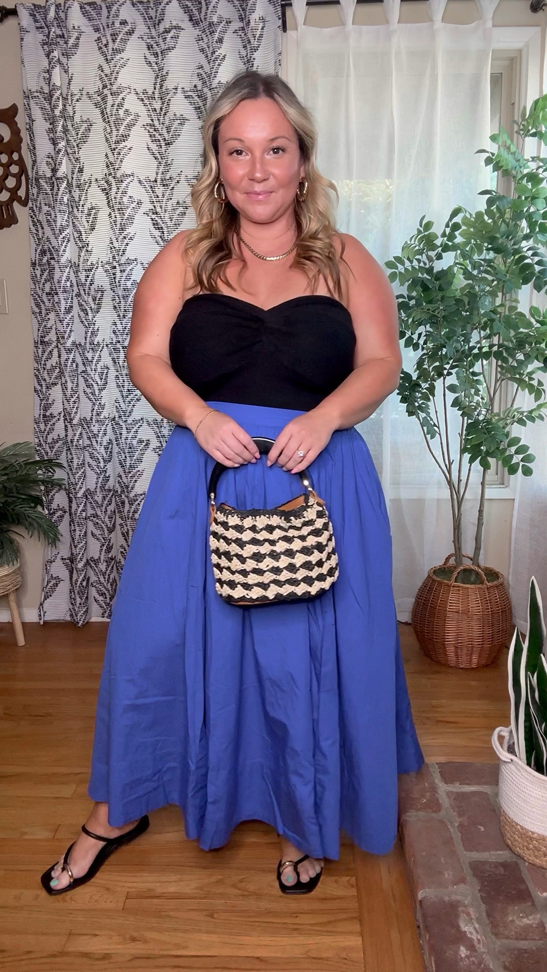 Midsize summer outfit 
Free People midi skirt size medium- size down- I could probably do small it has plenty of room in the waist 
Tube top size large 
Sandals run tts

Summer outfit, skirts, casual style, vacation outfit, resort wear 

#LTKOver40 #LTKStyleTip #LTKMidsize