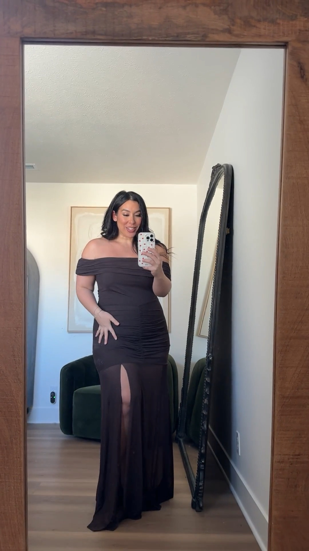 Showpo midsize spring dress haul! This brown off shoulder ruched mesh dress is super elegant and flattering! 
-
-
-
Midsize haul, Showpo haul, Midsize spring dress, Easter dress, Spring finds, Spring haul

#LTKMidsize #LTKootd #LTKSeasonal