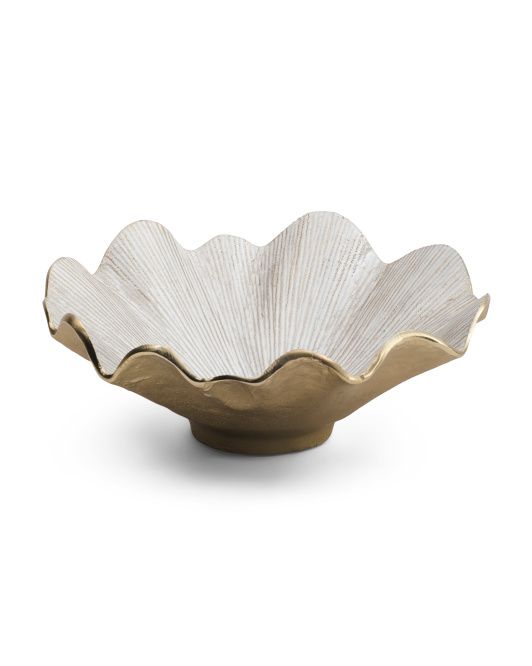 14x5in Metal Organic Decorative Bowl | TJ Maxx