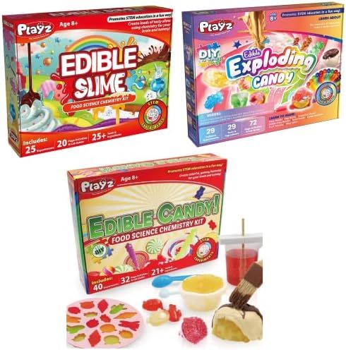 Playz Edible Candy, Edible Slime Candy & Edible Exploding Candy Making Kit for Kids – DIY Choco... | Amazon (US)