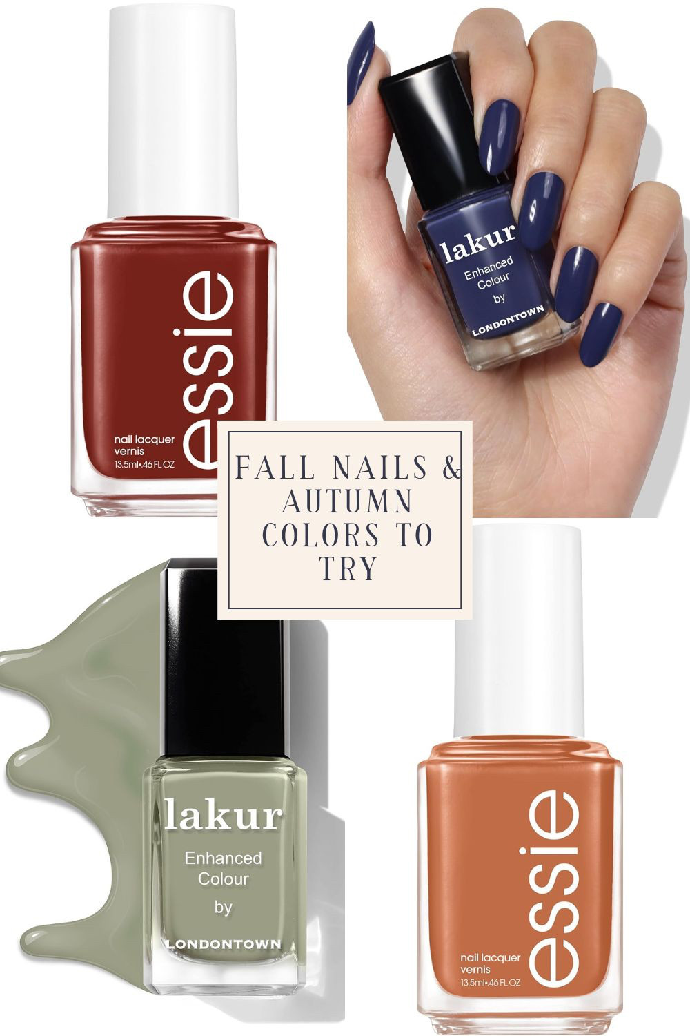 Consider this your fall nails cheat sheet: autumn nail ideas, fall pedicure ideas, and a warm color palette curated from OPI, Essie, and Lakur by Londontown. Build an autumn aesthetic with shades that work for everyday or events. 

 #LTKSeasonal #LTKBeauty #LTKautumn