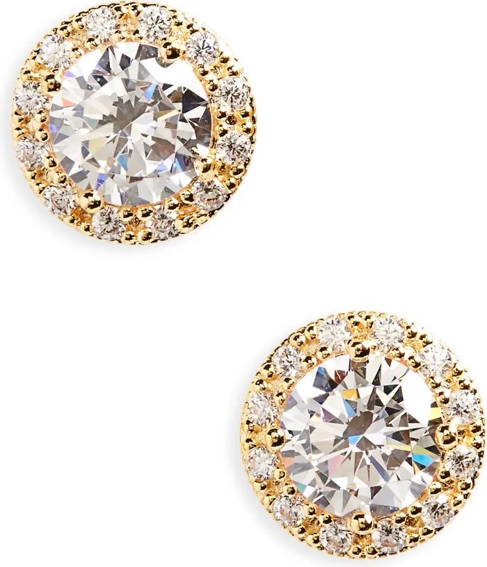 Pavé Cubic Zirconia Stud Earrings | Nordstrom