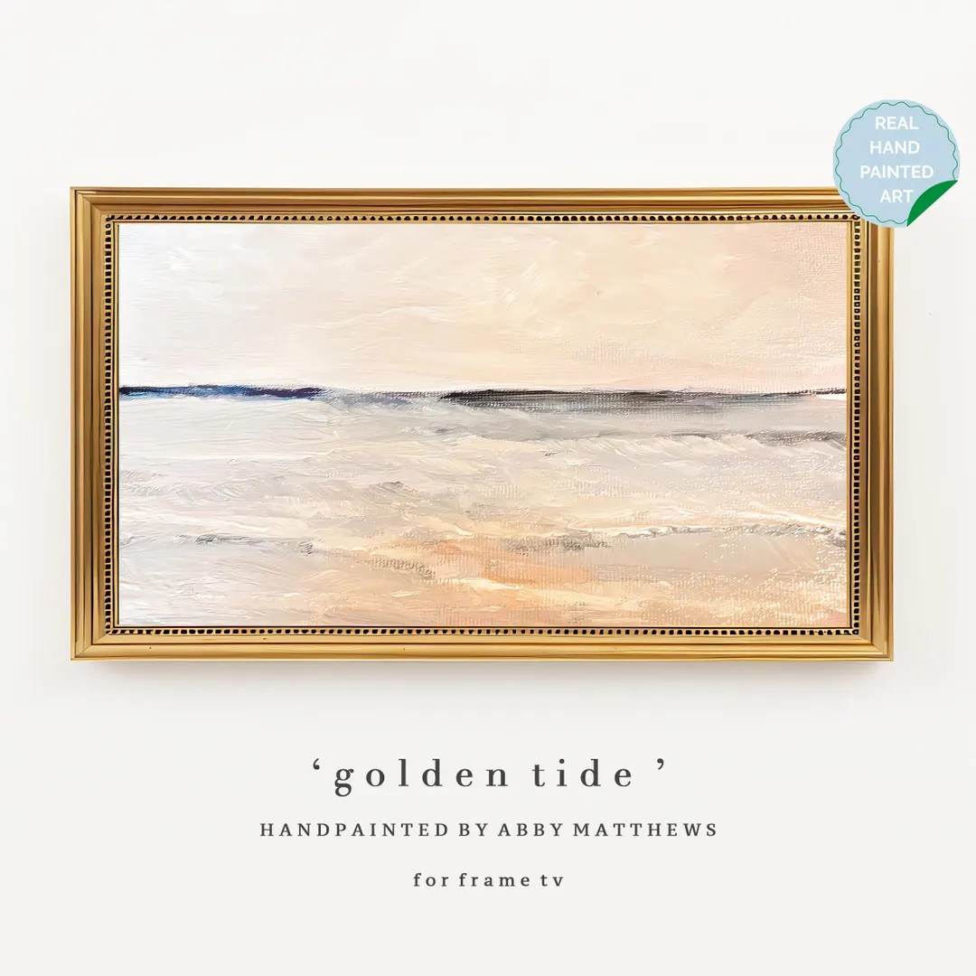 Samsung Frame TV Abstract Landscape Grandmillennial Art: Modern Southern Hand Painted Coastal  (D... | Etsy (US)