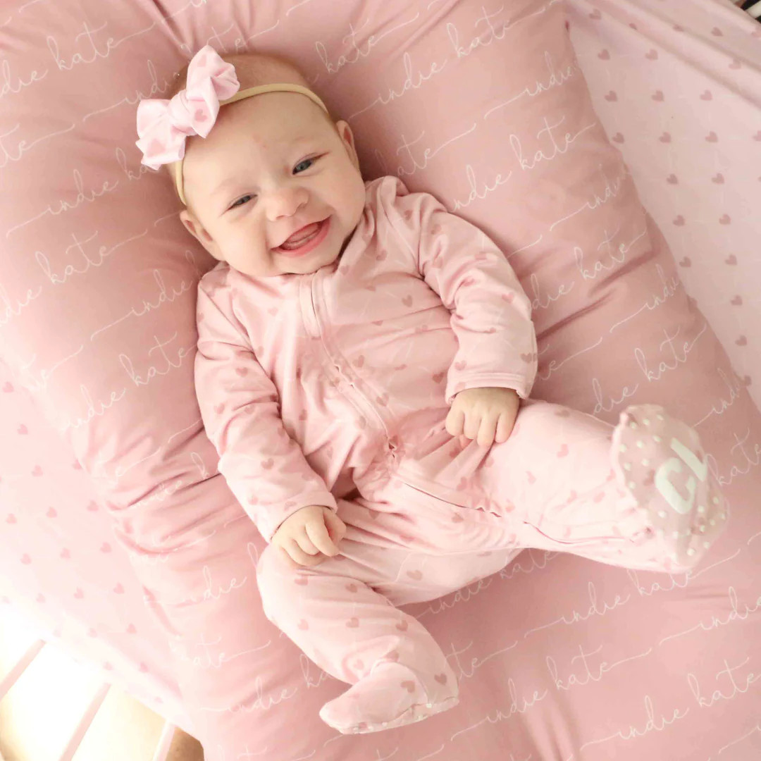 Sweet Heart Zipper Footie | Caden Lane