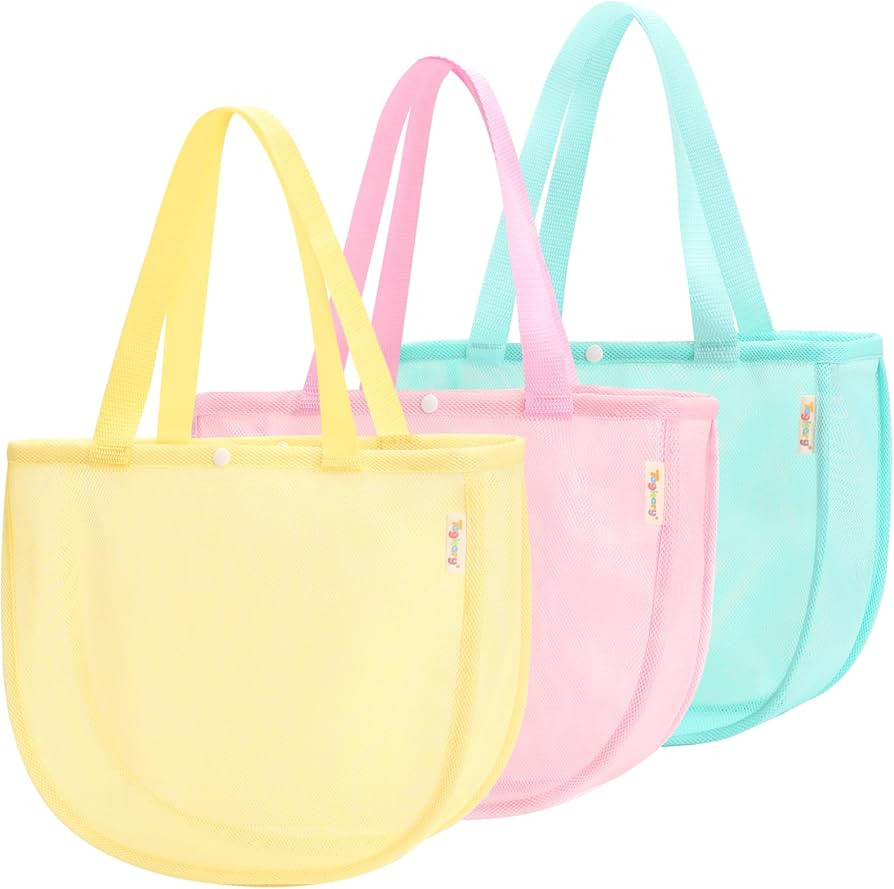 Tagitary Beach Toy Mesh Beach Shell Bags for Kids, Sand Toys Kids Beach Essential Treasure Bag Sw... | Amazon (US)