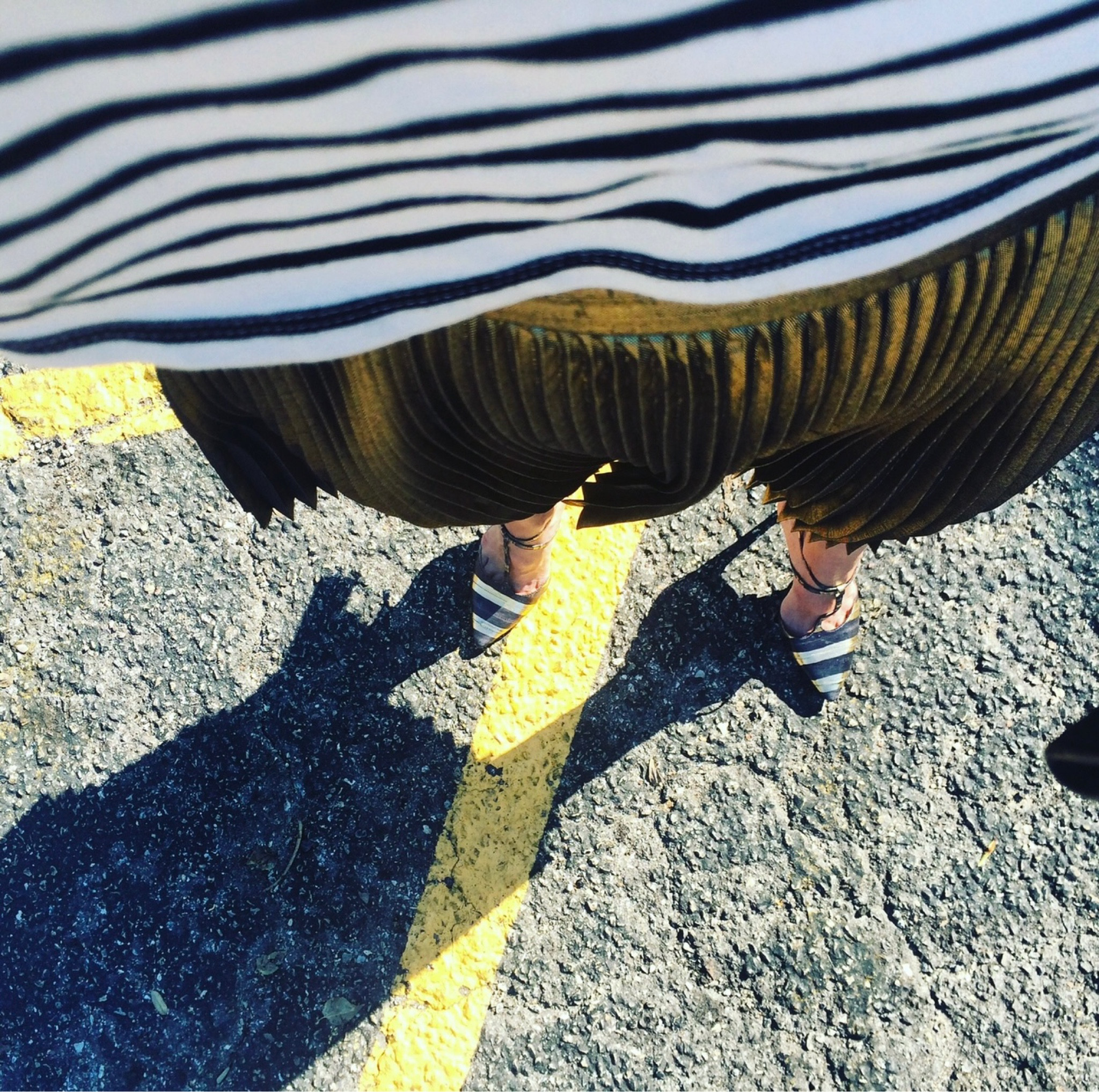 Stripes on stripes with gold as a neutral #investmentpiece 

#LTKshoecrush #LTKstyletip #LTKSeasonal