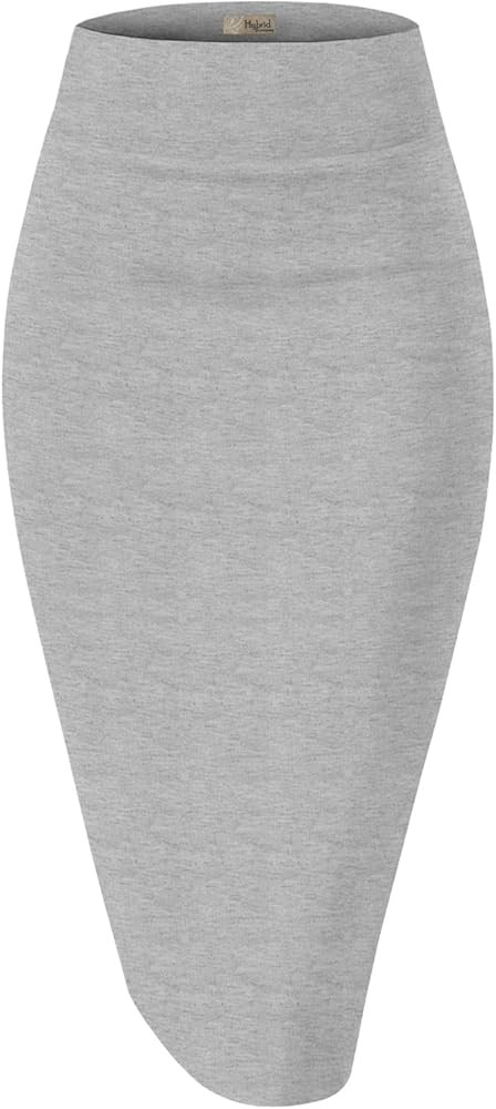 H&C Women Premium Nylon Ponte Stretch Office Pencil Skirt Made Below Knee Made in The USA | Amazon (US)