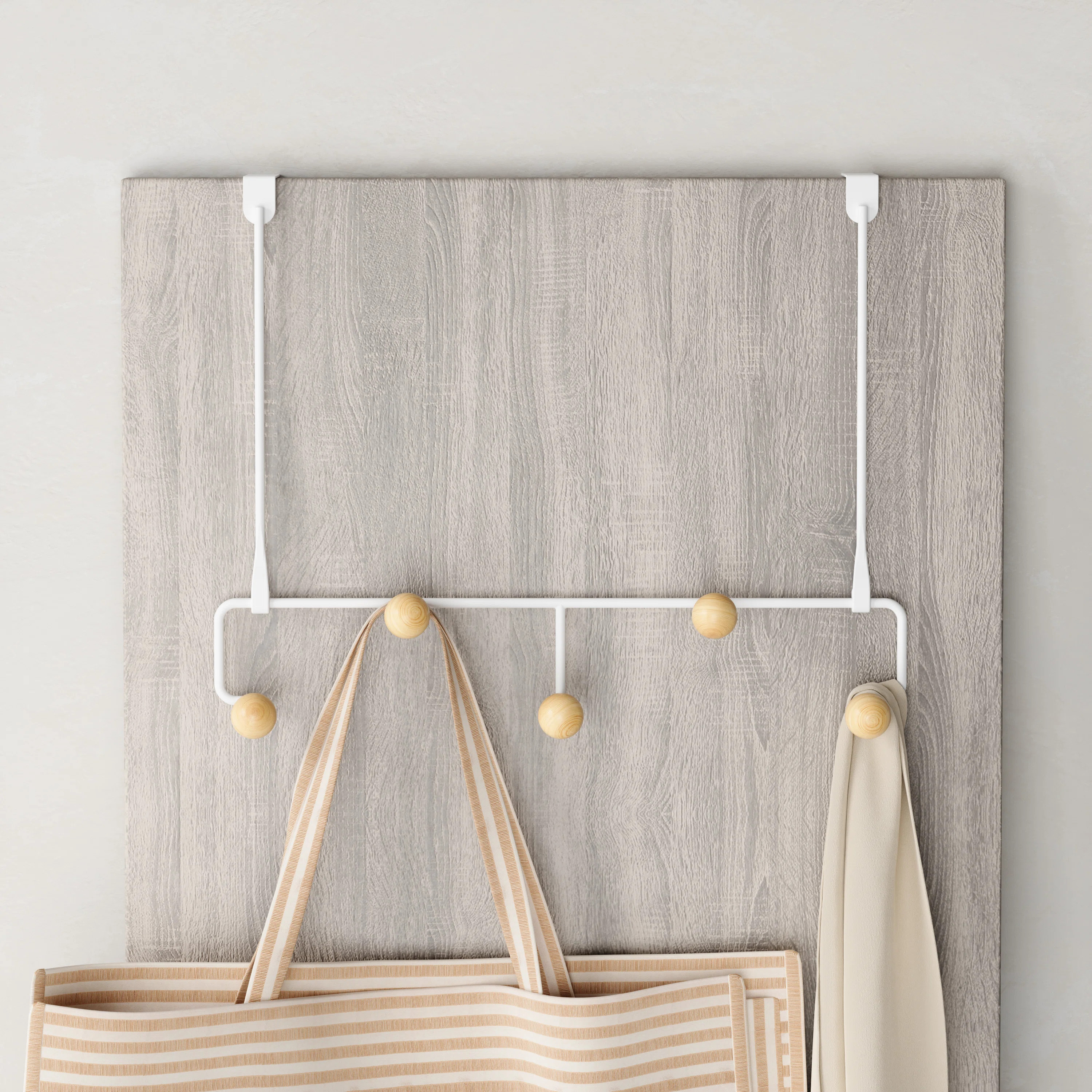 Estique Steel Over-the-Door 5 - Hook Wall Mounted Coat Rack | Wayfair North America
