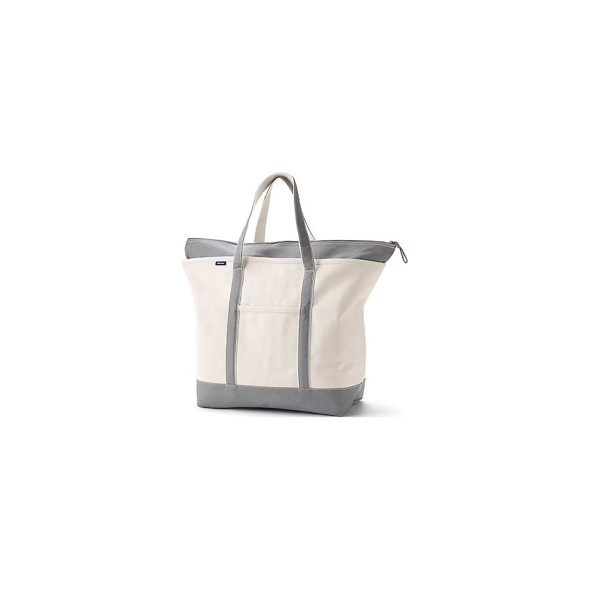 Lands' End Zip Top Canvas Tote Bag | Target