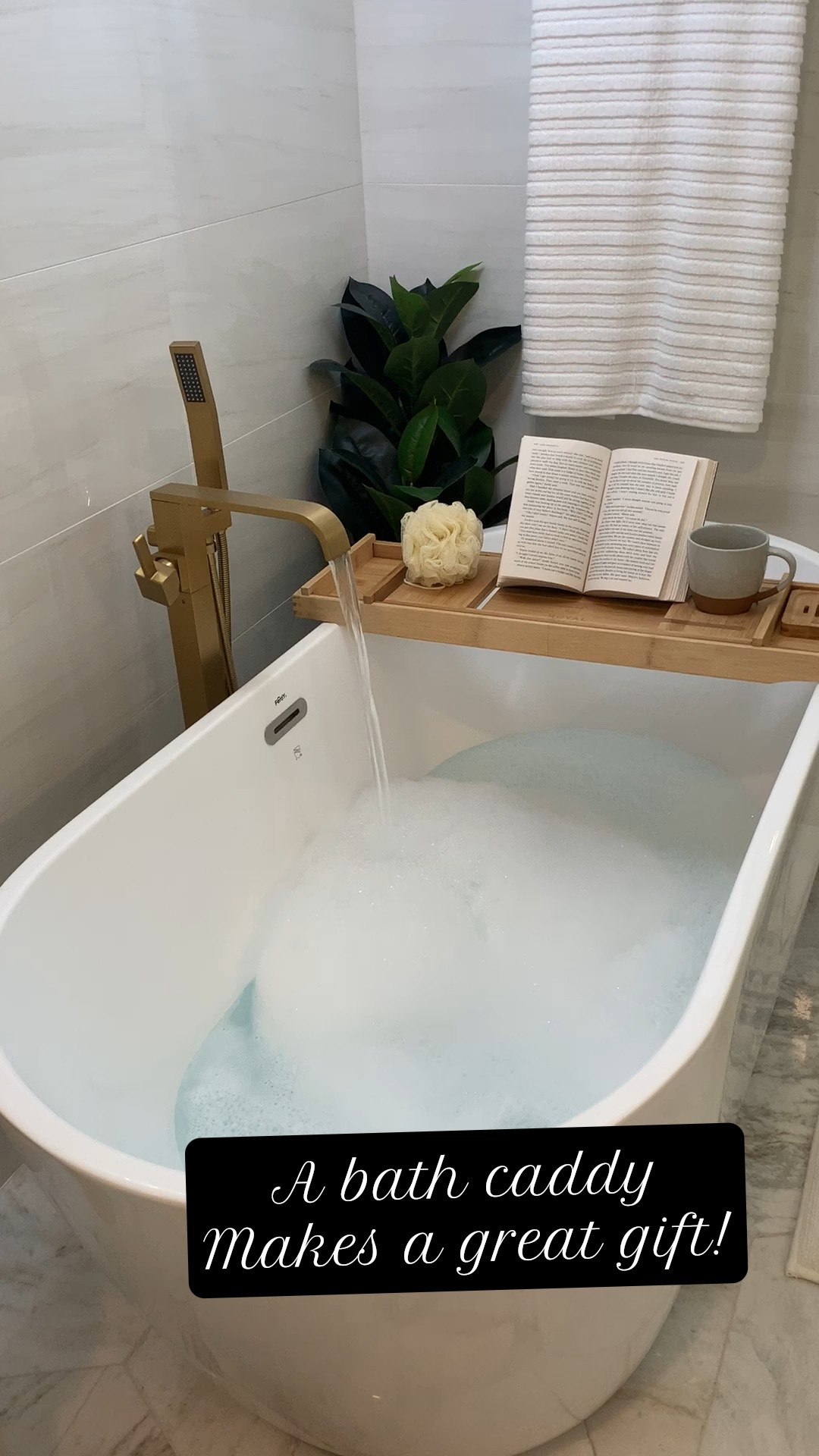 A bath caddy makes a great gift for the home.  Bathroom decor, home, bath tub

#LTKGiftGuide #LTKHome #LTKdayinmylife