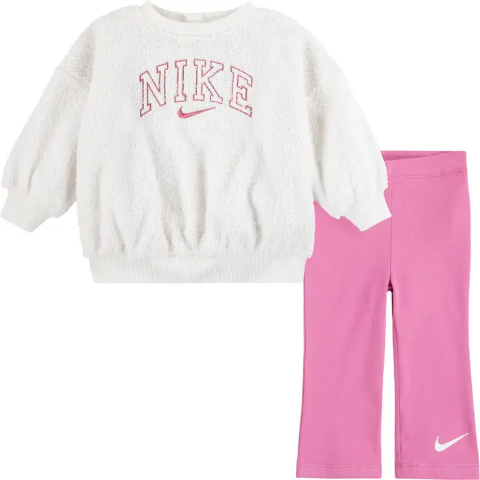 Nike Kids' Swoosh Spirit Crewneck Sweatshirt & Leggings Set | Nordstromrack | Nordstrom Rack