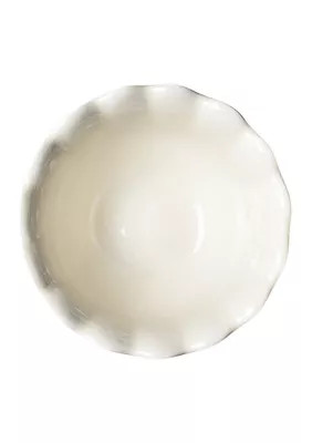 COTON COLORS Signature White Ruffle Footed Trifle Bowl | Belk